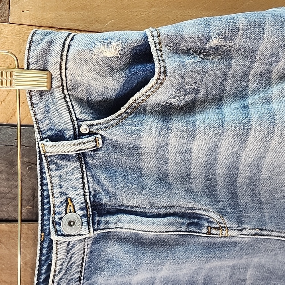 INC Skirt Blue cotton Denim Maxi skirt Womens Size 10 - Picture 5 of 6